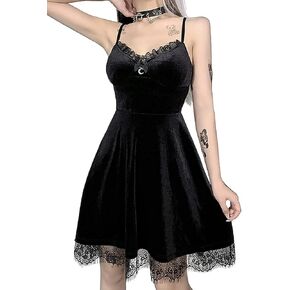 Gothic Dress Vintage Goth Dresses for Women Romantic Casual Dress Halloween Party Costumes