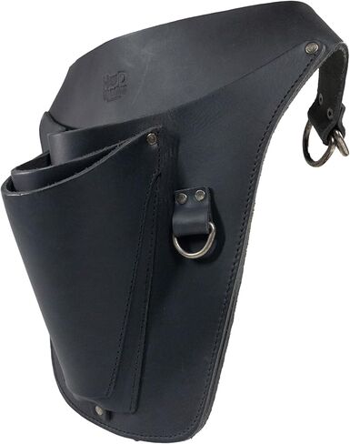 Hide & Drink, Florist Tool Belt for Women, Measuring Tape Holder, Gardening Scissors Holster, Small Waist Bag, Pruning Shears Case for Ladies, Full Grain Leather, Handmade, Charcoal Black in Saudi Arabia
