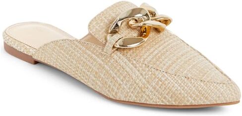 Juliet Holy Womens Mules Flats Pointed Toe Backless Loafers Slip on Metal Chain Slides in Saudi Arabia