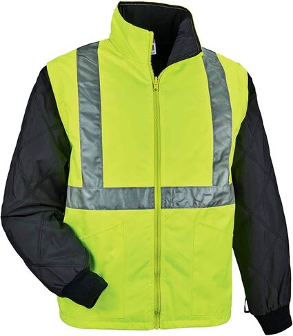 Ergodyne mens Hoodie Type R Class 3 4 in 1 Jacket, Lime, X-Large US in Saudi Arabia