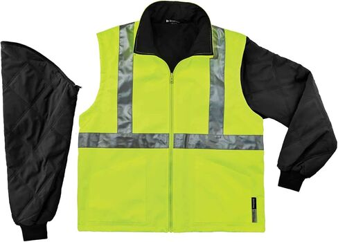 Ergodyne mens Hoodie Type R Class 3 4 in 1 Jacket, Lime, X-Large US in Saudi Arabia