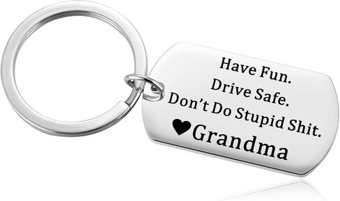 Ukodnus Funny Reminder Keychain for Teen Drive Safe Keyring Drivers License Gifts for Son Daughter New Driver Gift in Kuwait
