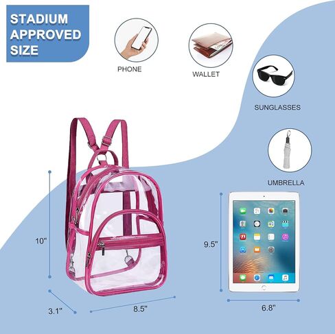 Oraben Clear Backpack for Stadium Events, Small Stadium Approved Clear Bag in Saudi Arabia