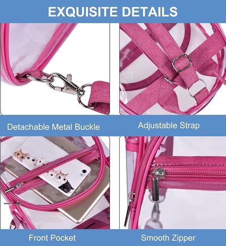 Oraben Clear Backpack for Stadium Events, Small Stadium Approved Clear Bag in Saudi Arabia