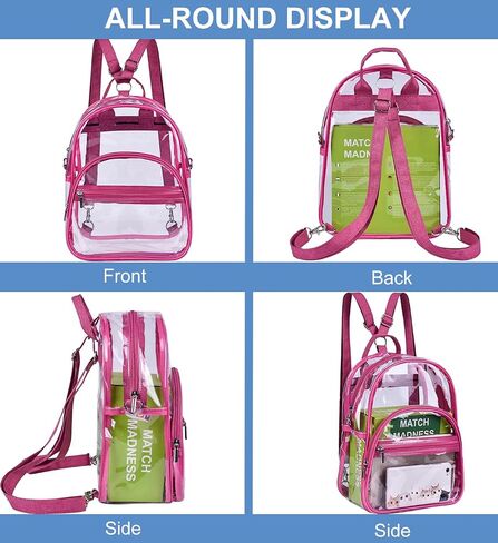Oraben Clear Backpack for Stadium Events, Small Stadium Approved Clear Bag in Saudi Arabia