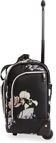 BEBE Valentina-Wheeled Under The Seat Carry-on Bag, Floral Black, ONE Size in Saudi Arabia
