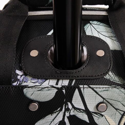 BEBE Valentina-Wheeled Under The Seat Carry-on Bag, Floral Black, ONE Size in Saudi Arabia