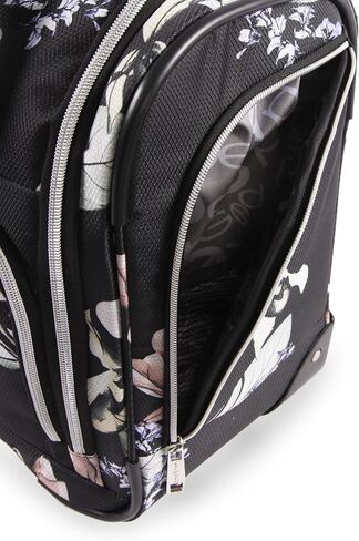BEBE Valentina-Wheeled Under The Seat Carry-on Bag, Floral Black, ONE Size in Saudi Arabia