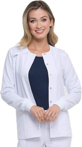 Dickies EDS Essentials Women Warm Up Scrubs Jacket Snap Front DK305 in Saudi Arabia