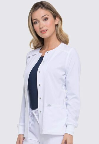 Dickies EDS Essentials Women Warm Up Scrubs Jacket Snap Front DK305 in Saudi Arabia
