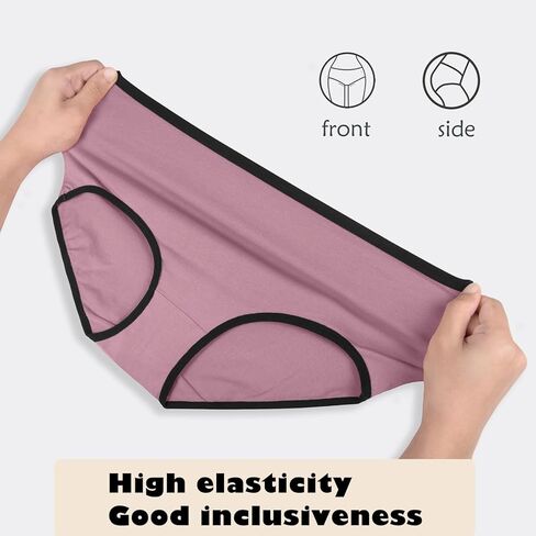 ملابس داخلية نسائية من UMMISS قطنية عالية الخصر قابلة للتمدد بتغطية كاملة، سراويل داخلية ناعمة ومريحة للسيدات، عبوات متعددة in Kuwait