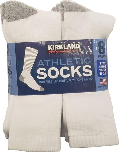 Kirkland Signature Men's Athletic Sock, 8 Count in Saudi Arabia