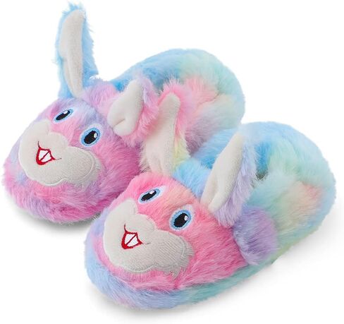 Winter Slippers For Girls Cartoon Animal Slippers Toddler Warm Plush House Shoes Little Kids Home Slippers in Kuwait