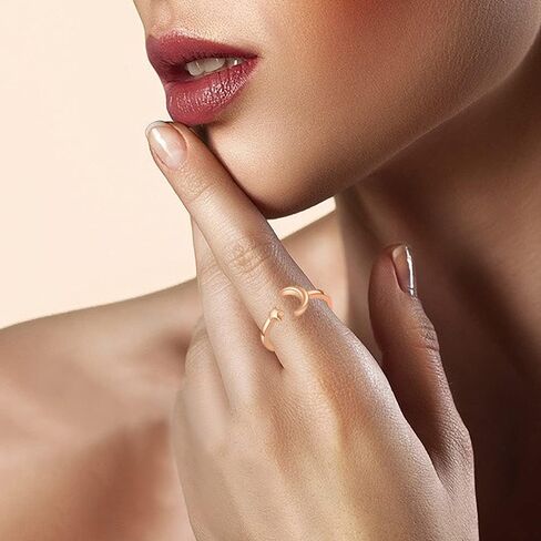 honsny 6 قطع حلقات قابلة للتعديل للنساء، 14 كيلو الذهب والفضة خواتم الاصبع قابلة للتكديس حزمة السهم عقدة حلقات المفصل مفتوحة الفرقة رقيقة الإبهام مجموعة حلقة للنساء in Kuwait