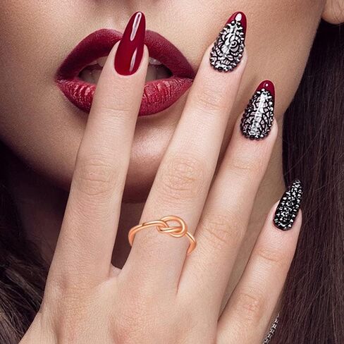 honsny 6 قطع حلقات قابلة للتعديل للنساء، 14 كيلو الذهب والفضة خواتم الاصبع قابلة للتكديس حزمة السهم عقدة حلقات المفصل مفتوحة الفرقة رقيقة الإبهام مجموعة حلقة للنساء in Kuwait