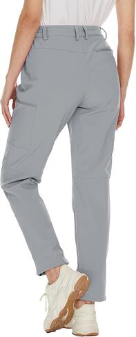 MAGCOMSEN Women's Fleece Lined Snow Ski Pants Waterproof Insulated Winter Hiking Pants Softshell Snowboard Pants in Kuwait