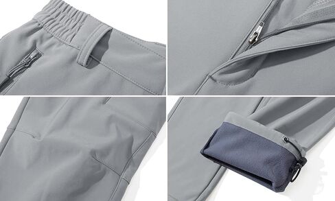 MAGCOMSEN Women's Fleece Lined Snow Ski Pants Waterproof Insulated Winter Hiking Pants Softshell Snowboard Pants in Kuwait