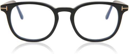 Eyeglasses Tom Ford FT 5819 -B 001 Shiny Black,"t" Logo/Blue Block Lenses in Kuwait
