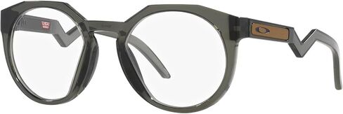 إطارات نظارات طبية دائرية Ox8139 Hstn Rx للرجال من أوكلي، عدسات تجريبية/حبر زيتوني، 50 ملم in Saudi Arabia