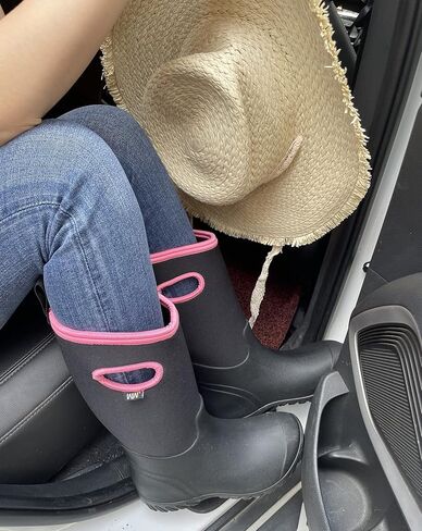 WTW Women's Rubber Rain Boots - 100% Waterproof Insulated Neoprene Garden Muck Boots Outdoor Hunting Snow Boots for Women in Kuwait