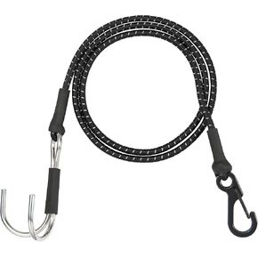1Pcs 1/10 RC Crawler Kinetic Winch Strap, Escape Rope, Rescue Trailer Hook for Axial SCX10 Traxxas TRX4 Element RC (Black)