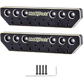 Hobbypark Brass Boulder Bars Weights for 1/18 Traxxas TRX4M Upgrades Accessories (Black-Gold)