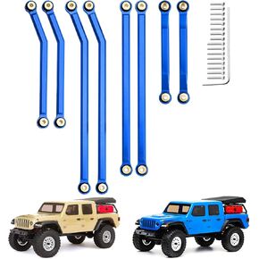 مجموعة وصلات أمامية عالية الخلوص من GoHobby لجهاز SCX24 المحوري Gladiator AXI00005، 8 قطع (أزرق)