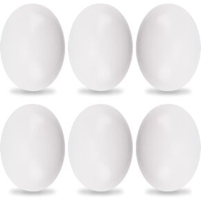 YunKo Wooden Fake Nest Eggs Brown White Easter Eggs for Craft Home Decor Get hens to Lay Eggs 12