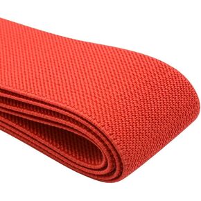 Strapcrafts 1.5 بوصة واسعة ملونة مزدوجة الجانب نسيج قطني مرن منسوج، 2 ياردة، أحمر 32030 in Kuwait