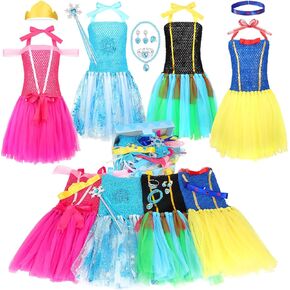 VGOFUN Princess Dress Up Clothes for Little Girls - Princess Dress Up,Princess Dresses for Girls Pretend Play Ages 3-6