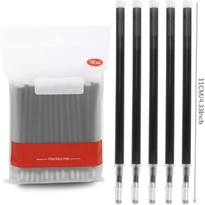 Set of 100 Pack Heat Erase Pens Fabric Marking Pens Iron Off Water Soluble Ink Auto-Vanishing Pen Tailors Chalk Clothes Marker Pencil Sewing Pen for Fabric Textile Leather Quilting Dressmaker