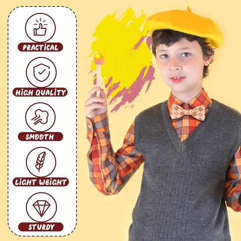 DLOnline 50 Pieces Round Sponge Brush Set, Foam Paint Brushes with Wooden Handle, DIY Painting Tools for Kids Crafts and Arts, 0.8inches, Pink in Kuwait