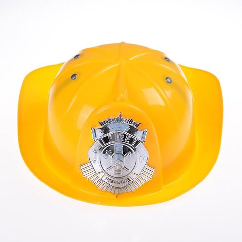 Welecom 2 قطعة قبعة رجل إطفاء للأطفال خوذة رجل إطفاء من البلاستيك الصلب قبعة رجال إطفاء زي للأطفال للعب الأدوار (أحمر، أصفر) in Kuwait