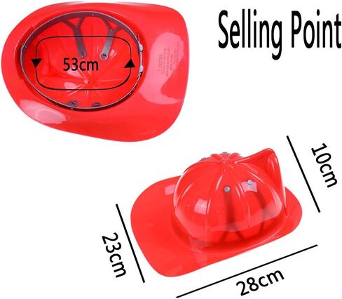 Welecom 2 قطعة قبعة رجل إطفاء للأطفال خوذة رجل إطفاء من البلاستيك الصلب قبعة رجال إطفاء زي للأطفال للعب الأدوار (أحمر، أصفر) in Kuwait