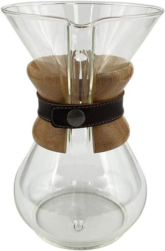 Hide & Drink, Pour Over Strap (2 Pack) Compatible with Chemex 6-Cup Glass Handmade from Full Grain Leather - Bourbon Brown in Saudi Arabia