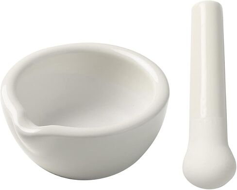 مجموعة مطحنة أعشاب السيراميك، مطحنة حبوب منع الحمل، ملاط ​​ومدقة من البورسلين تستخدم لطحن الزهور المجففة، براعم الورد، الخزامى والأعشاب. in Kuwait