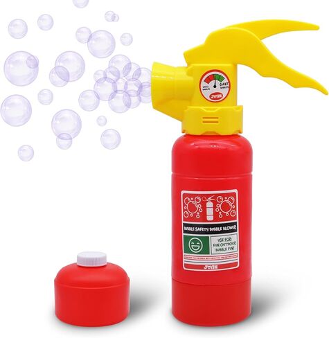 JOYIN Automatic Bubble Maker Fire Extinguisher Bubble Blower Machine with Bubble Solution (230 ml) for Kids, Indoor and Outdoor Play, Summer Themed Party and Birthday Gift in Saudi Arabia