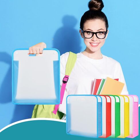 Aemygo 5 عبوات من منظم تخزين ورق القصاصات، حافظة ورق قابلة للتوسيع متعددة الألوان لـ 12 × 12 ورقة، تخزين ورق القصاصات مع مقبض محمول شفاف لحمل ورق الفينيل، البطاقات in Saudi Arabia
