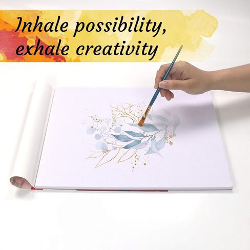 Bellofy Large Watercolor Paper Pad in Set of 2 | 11x14 in Academy Watercolor Paper Kids, Artists & Beginners Enjoy | Watercolor Notebook for All Watercoloring Techniques in Kuwait