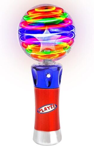 لعبة العصا السحرية المضيئة - عصا كرة دوارة ملونة للاطفال - لعبة حسية مع اضواء LED - لعبة ضوء دوار بقفل الانتباه مع عرض ضوئي ملون - للاولاد والبنات in Kuwait