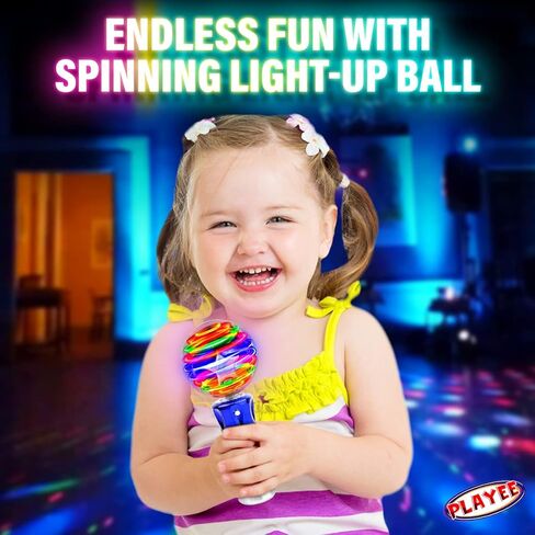 لعبة العصا السحرية المضيئة - عصا كرة دوارة ملونة للاطفال - لعبة حسية مع اضواء LED - لعبة ضوء دوار بقفل الانتباه مع عرض ضوئي ملون - للاولاد والبنات in Kuwait