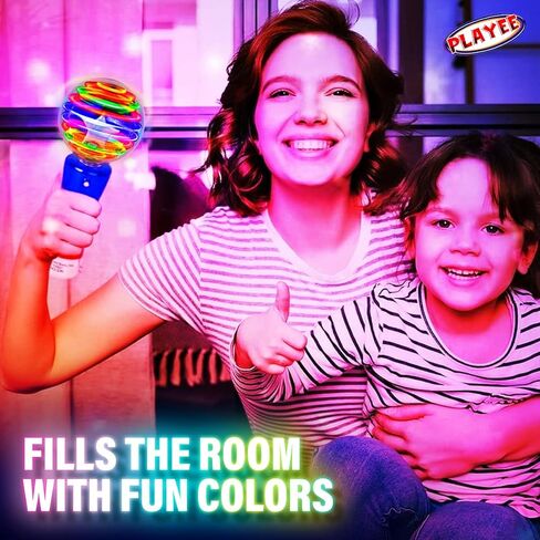 لعبة العصا السحرية المضيئة - عصا كرة دوارة ملونة للاطفال - لعبة حسية مع اضواء LED - لعبة ضوء دوار بقفل الانتباه مع عرض ضوئي ملون - للاولاد والبنات in Kuwait