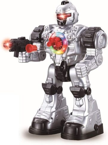 بلاي22 لعبة روبوت بجهاز تحكم عن بعد - لعبة روبوت ممتعة للغاية للاطفال - لعبة روبوت يطلق الصواريخ ويمشي ويتحدث ويرقص مع اضواء وامضة 10 وظائف - افضل هدية روبوت تعمل بجهاز تحكم عن بعد للاولاد والبنات - in Kuwait