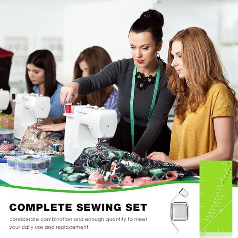4 Pieces Seam Guide Ruler Set Include 2 Quilting Seam Guide Ruler Sew Seam Allowance Rulers Perforated Seam Gauge for 1/8 to 2 Inch Straight Line Hems and 2 Magnetic Sewing Guide for Sewing Machine in Saudi Arabia