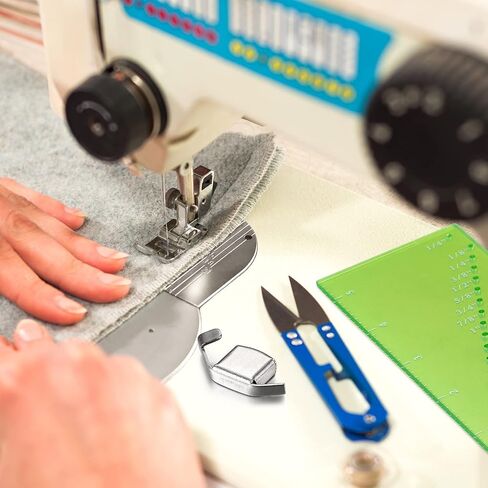 4 Pieces Seam Guide Ruler Set Include 2 Quilting Seam Guide Ruler Sew Seam Allowance Rulers Perforated Seam Gauge for 1/8 to 2 Inch Straight Line Hems and 2 Magnetic Sewing Guide for Sewing Machine in Saudi Arabia