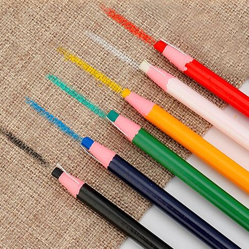 6 قطع من أقلام الخياطة القماشية، قابل للذوبان في الماء المهنية قطع قلم رصاص للخياطة، أقلام طباشير قماشية للخياط المنزلية وأدوات التتبع in Kuwait