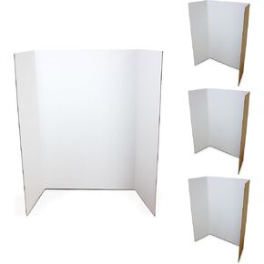 Flipside Products 36"x48" White Project Presentation Boards – 4 Pack White Boards, for Science Fair, School Projects, Event Displays – Made in USA in Kuwait