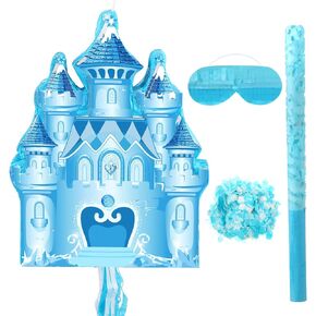 Winter Pinata Christmas Pinata Wonderland Themed Pinata with Blindfold Bat Confetti for Christmas Princess Winter Theme Baby Shower Birthday Party Supplies Decorations (Black, White,Penguin)