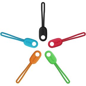 Keyport ParaPull 5-Pack (Black) - Premium Nylon Paracord Zipper Pulls | Heavy Duty Zipper Pull Replacement for Backpacks, Bags, Boots, Jackets, Purses & More | Universal Zipper Extender | EDC Lanyard