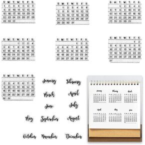 Mixed Week Month Calendar Planer Clear Stamps for Card Making Decoration DIY Scrapbooking, Timetable Transparent Rubber Seal Stamps for Photo Card Album Crafting Supplies. in Saudi Arabia